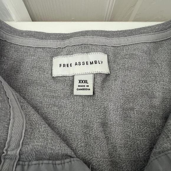 Free Assembly Men's Long Sleeve Henley Shirt - XXL‎ Cozy Cotton Blend - Picture 3 of 6